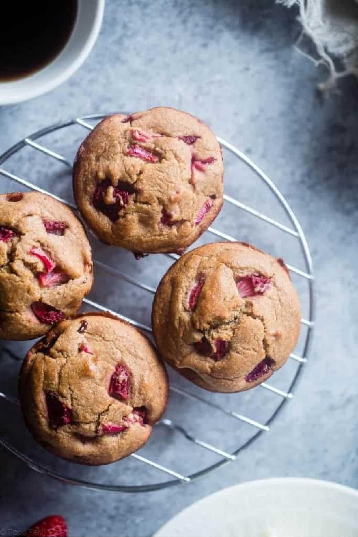 Strawberry Oatmeal Muffins With Rhubarb