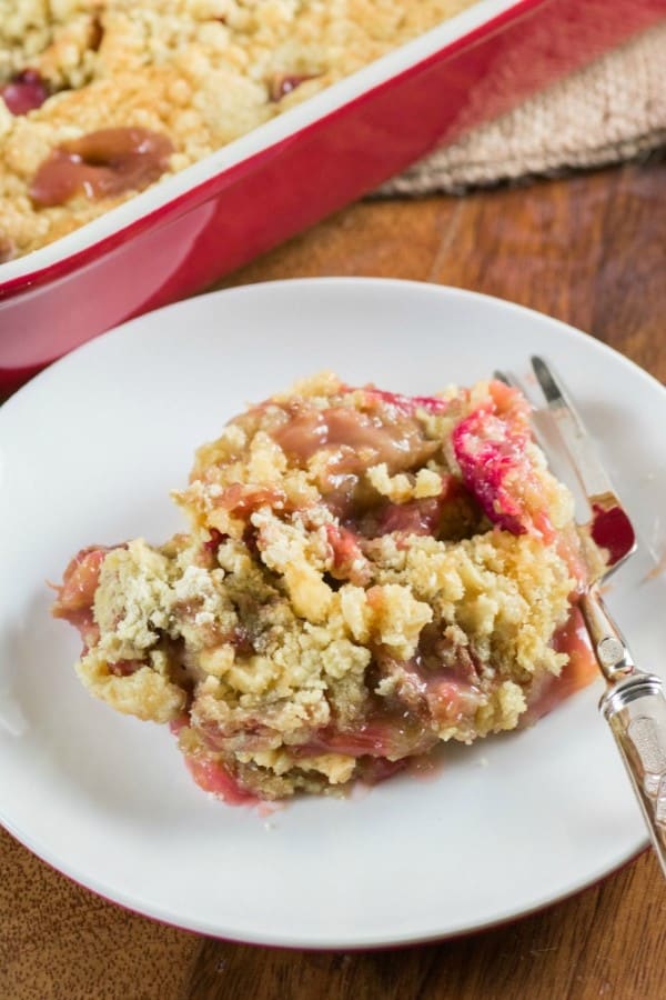 Rhubarb Dump Cake from 45 Delectable Rhubarb Recipes