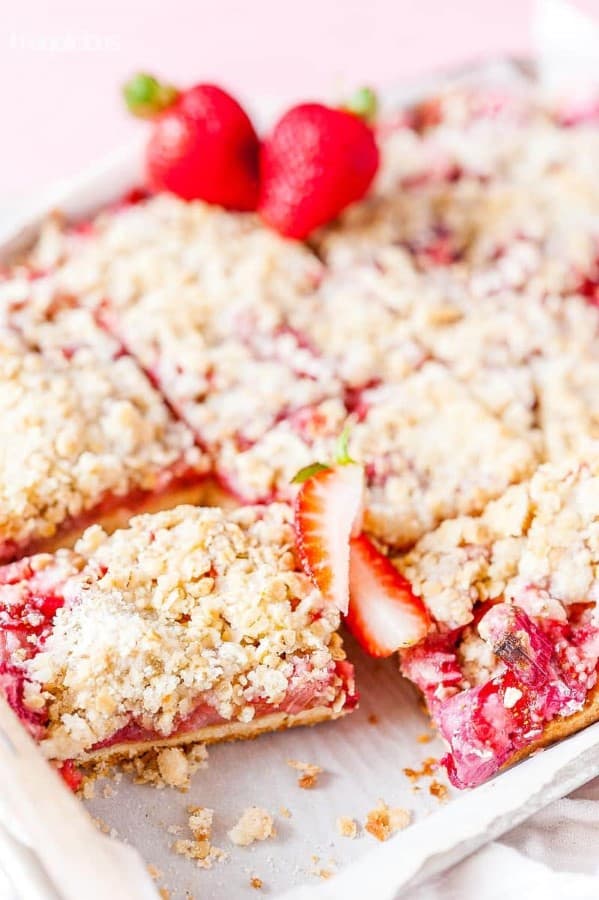 Strawberry Rhubarb Bars Recipe