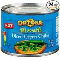 Ortega Diced Green Chiles, Hot, 4 oz (Pack of 24)