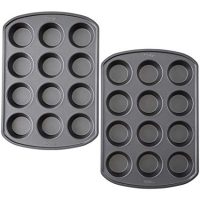 Wilton Perfect Results Premium Non-Stick Bakeware 12-Cup Muffin Pan, Multipack of 2