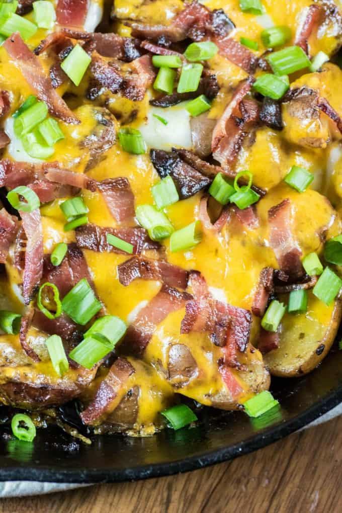 Camfire {Grill} Home Fries in a cast iron pan