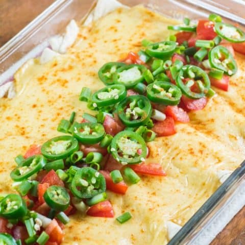 Cheesy Ground Turkey Enchiladas