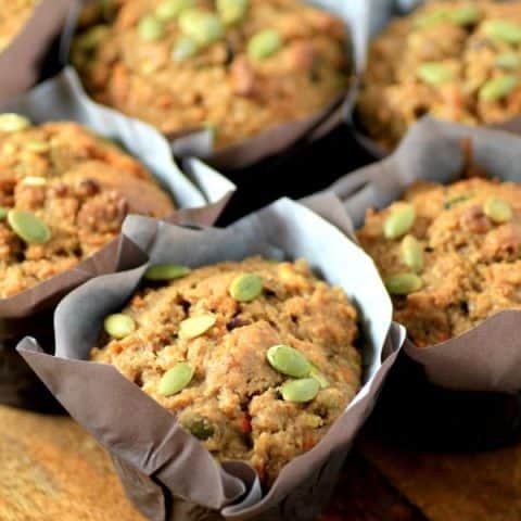 Zucchini Carrot Breakfast Muffins