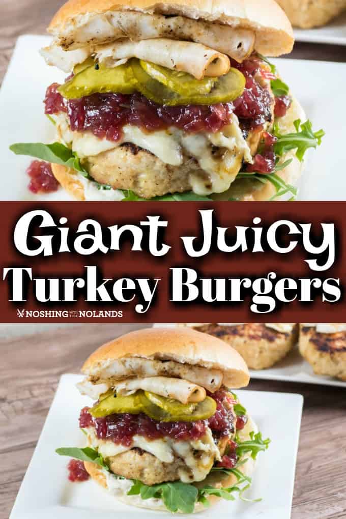 These Giant Juicy Turkey Burgers will be the hit of any backyard BBQ!! Made with the finest of Canadian ground turkey. #TurkeyOnTheGrill #turkeyburgers #bbq