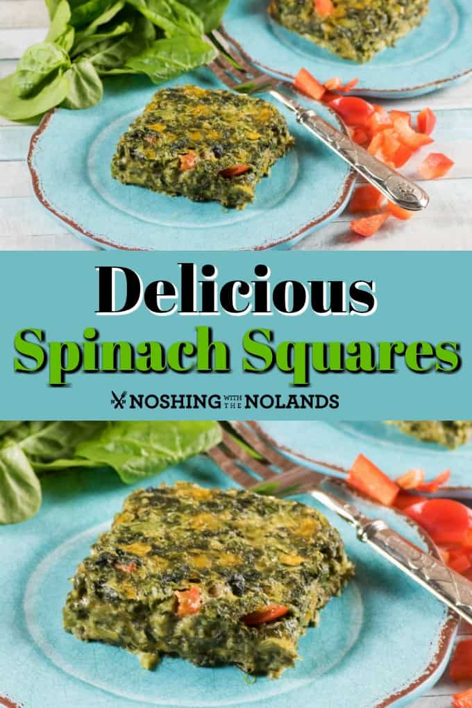 These Delicious Spinach Squares are equally as good as a side dish as they are as an appetizer. #spinachsquares #spinach #appetizer #sidedish