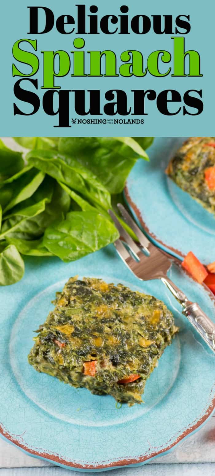 These Delicious Spinach Squares are equally as good as a side dish as they are as an appetizer. #spinachsquares #spinach #appetizer #sidedish