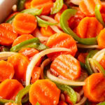 Close-up of Marinated Carrot Salad.