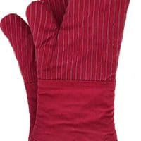 BIG RED HOUSE Oven Mitts, with the Heat Resistance of Silicone and Flexibility of Cotton, Recycled Cotton Infill, Terrycloth Lining, 480 F Heat Resistant Pair Red