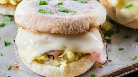 Cordon Bleu Breakfast Sandwich with Dijon Cream Sauce