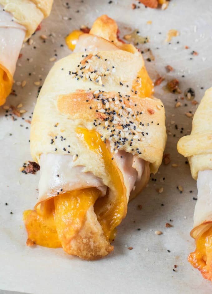 Everything Bagel Turkey Cheddar Crescent Roll