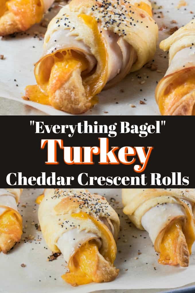 Let me help you get back-to-school easily with these "Everything Bagel" Turkey Cheddar Crescent Rolls. They are great in a packed lunch or and easy dinner option!! #turkey #TurkeyMakesItEasy #crescentrolls