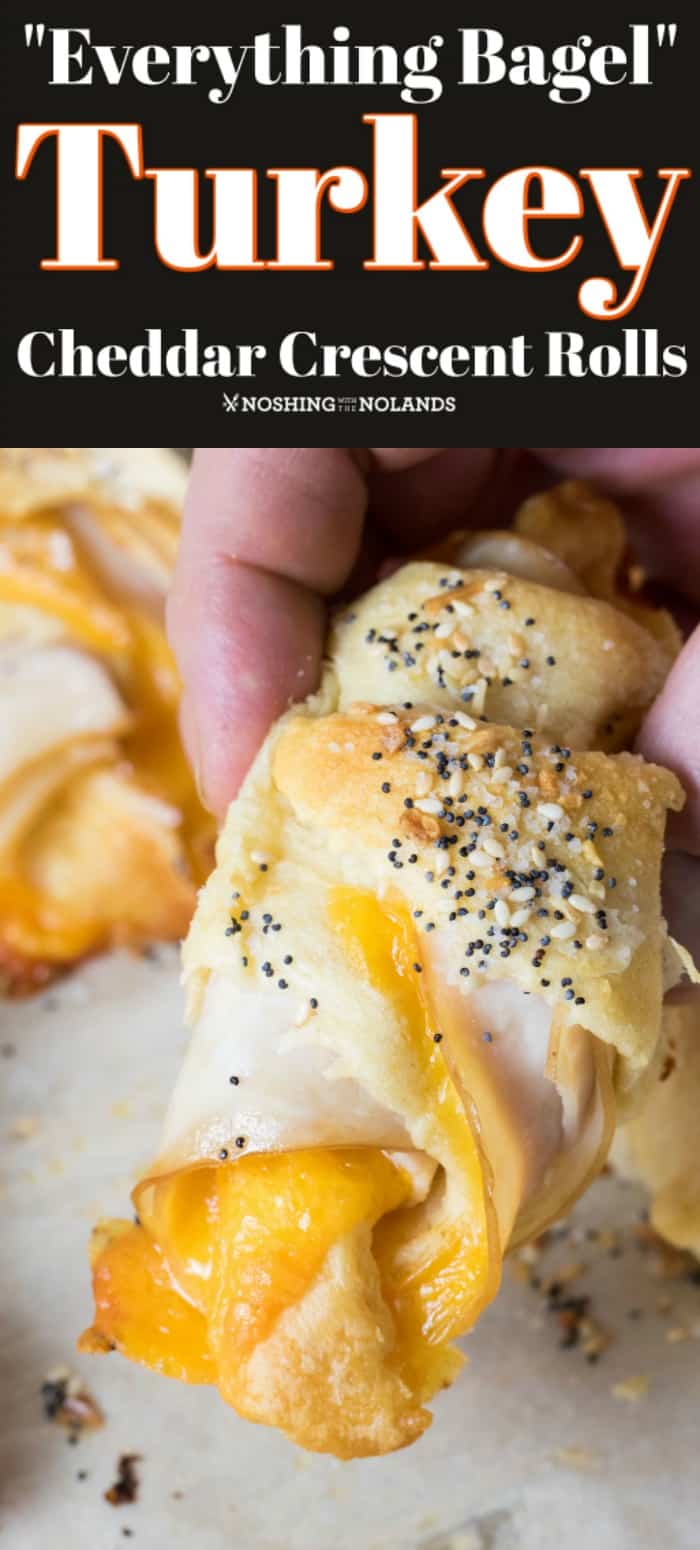 Let me help you get back-to-school easily with these "Everything Bagel" Turkey Cheddar Crescent Rolls. They are great in a packed lunch or and easy dinner option!! #turkey #TurkeyMakesItEasy #crescentrolls