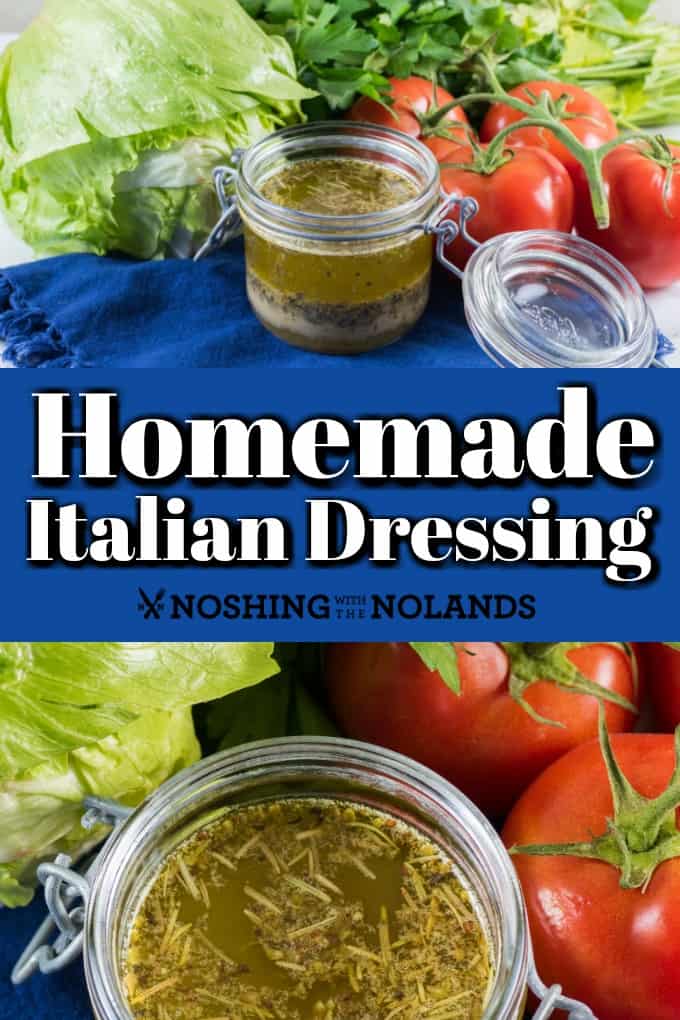 This Homemade Italian Dressing is so simple to make up when you have the seasoning mix at the ready!! #Italiandressing #dressing #salad