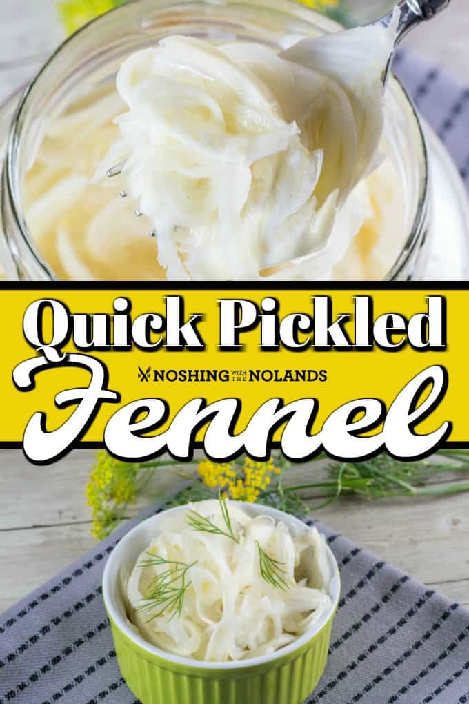 How to Quick Pickle Fennel is easy to learn and goes great on sandwiches, burgers, salads, seafood and more! #fennel #quickpickle