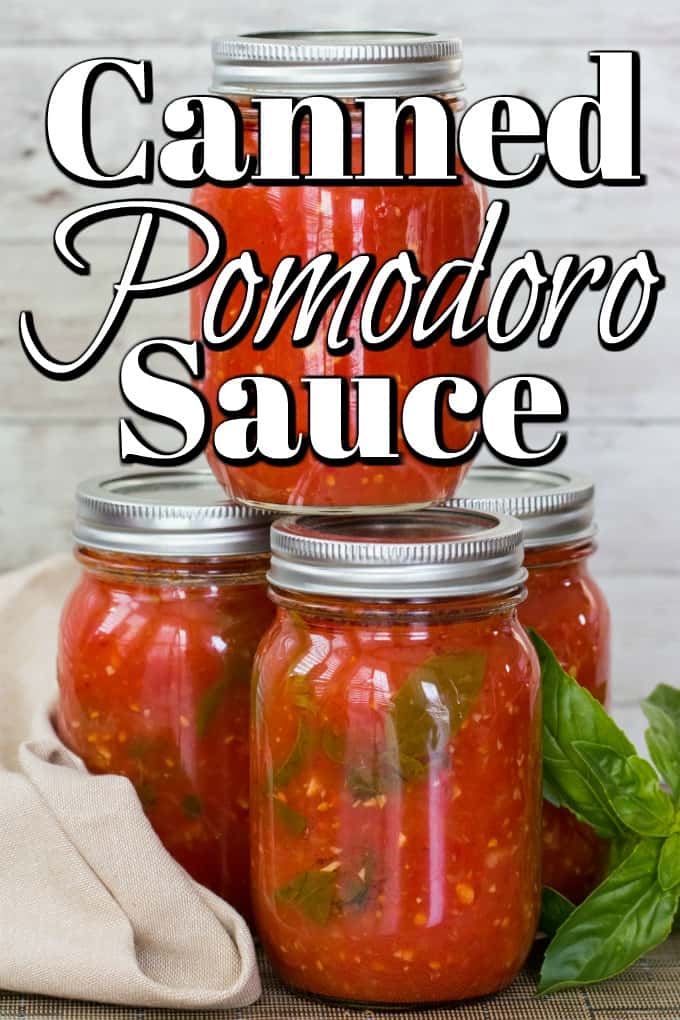 This easy Canned Pomodoro Sauce will sure come in handy all winter long and is so much better then store bought!! #pomodoro #tomatosauce #Italian