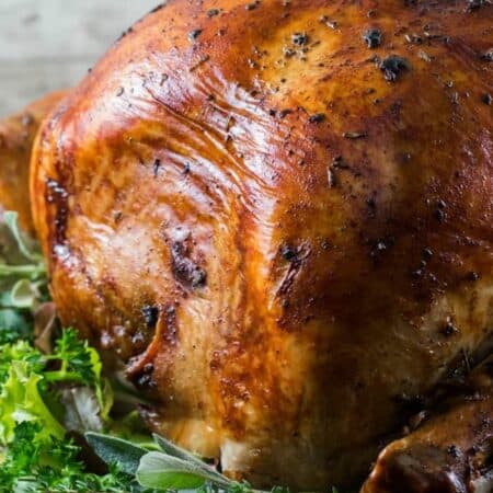 Cheesecloth Herb Butter Turkey hero.