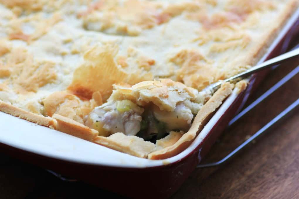 Dishing out Chicken Pot Pie