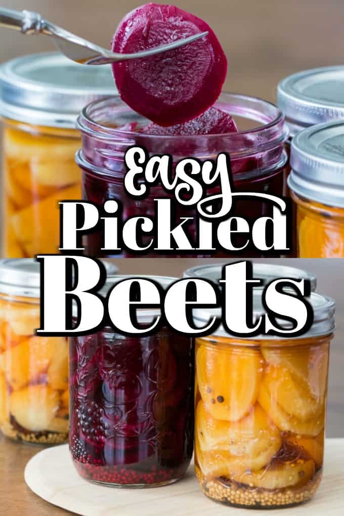 These Easy Pickled Beets are perfect all winter long and are great with a charcuterie, as a side dish or in a salad!! #beets, #pickled #canning