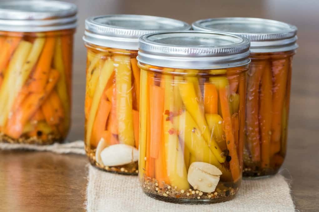 4 jars of pickled carrots