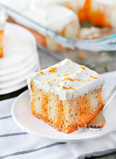 Orange Creamsicle Poke Cake