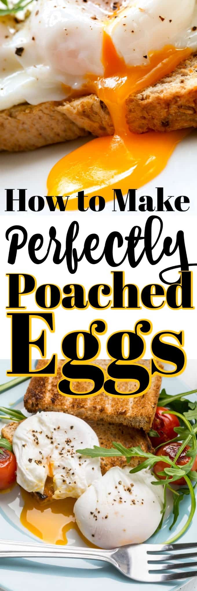 How to Make Perfectly Poached Eggs is easier than you think. Their richness adds so much to a simple breakfast to an elaborate Eggs Benedict! #poachedeggs #howto #eggs #breakfast #brunch