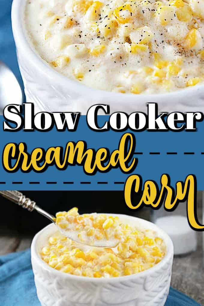 This Slow Cooker Creamed Corn recipe will become a new family favorite not only for Thanksgiving and the holidays but for anytime!! #creamedcorn #slowcooker #crockpot