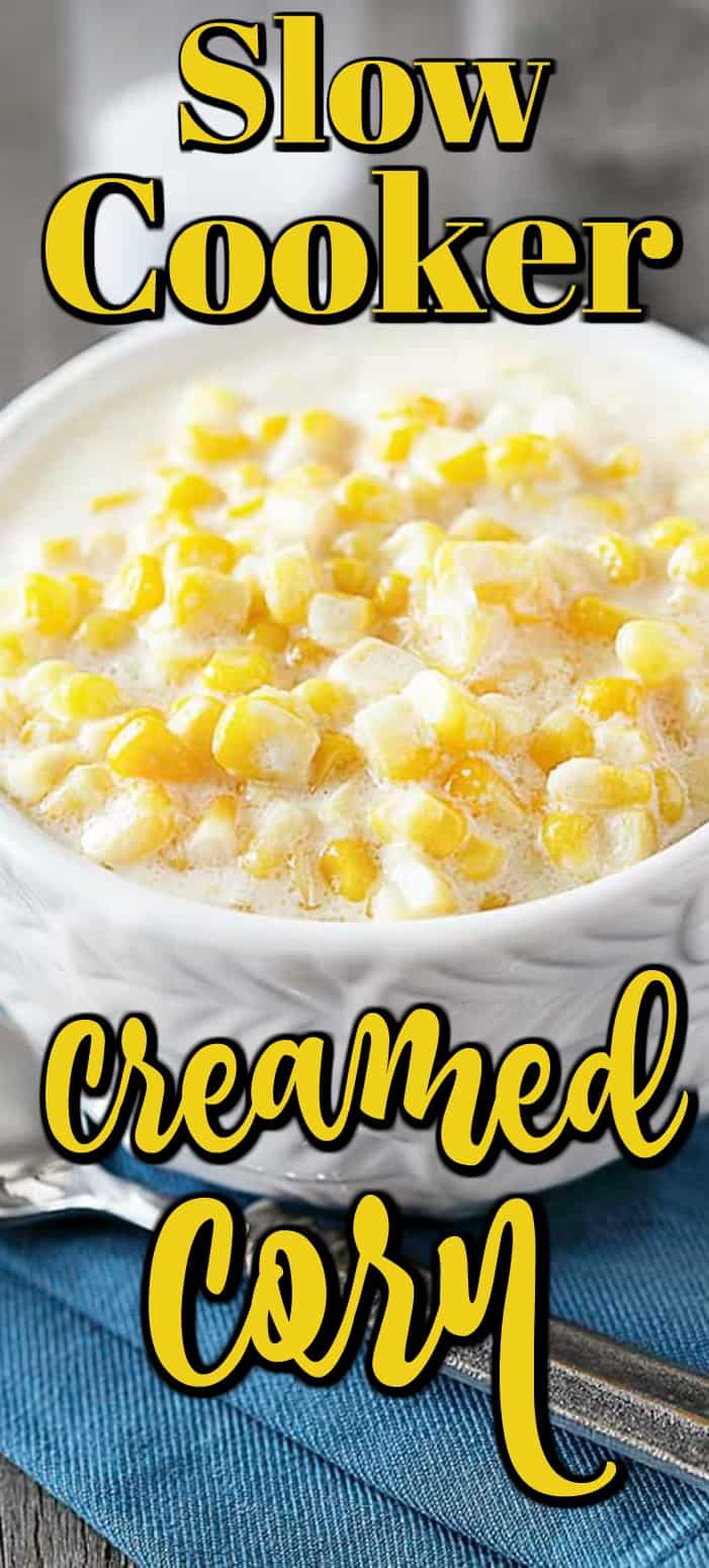 This Slow Cooker Creamed Corn recipe will become a new family favorite not only for Thanksgiving and the holidays but for anytime!! #creamedcorn #slowcooker #crockpot