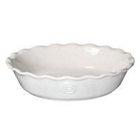 Emile Henry Made In France HR Modern Classics Pie Dish, 9", White