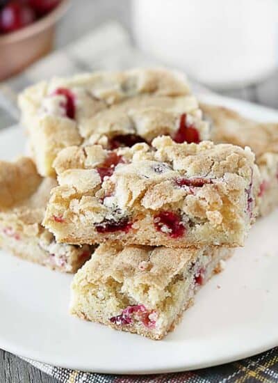 Plate of festive dessert bars
