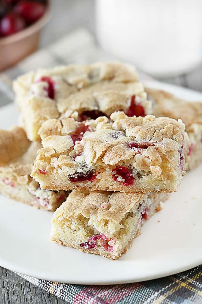 Plate of festive dessert bars