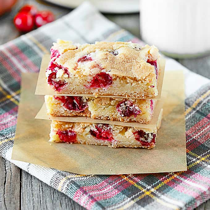 Stacked Lemon Cranberry Bars