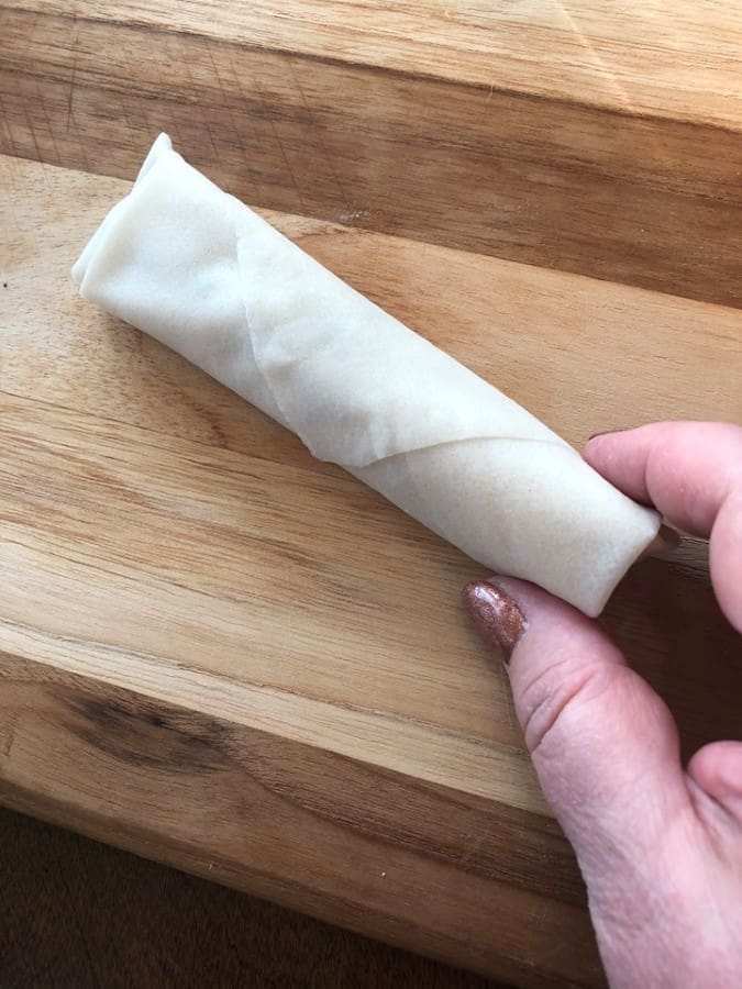 Finished wrapped spring roll