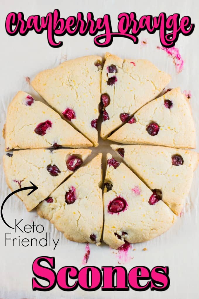 These Cranberry Orange Scones are a keto friendly recipe that is perfect for the holidays!! #cranberry #orange #scones #keto