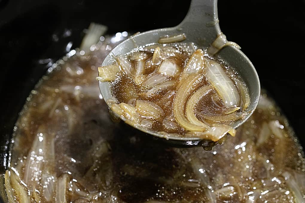 Ladling Soup from Slow Cooker