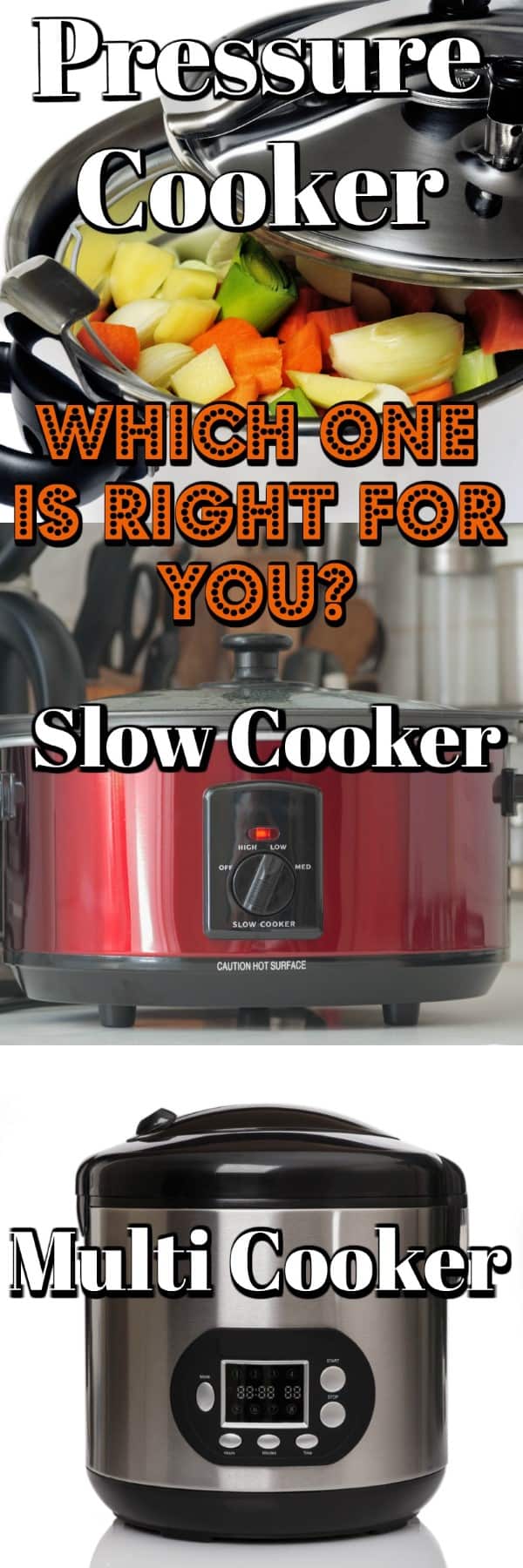 Pressure Cooker vs Slow Cooker vs Multi Cooker (Plus an Air Fryer). Which one is right for you? #multicooker #pressurecooker #slowcooker