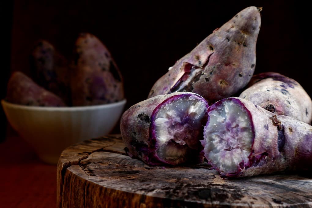 Photo of freshly cooked sweet potato