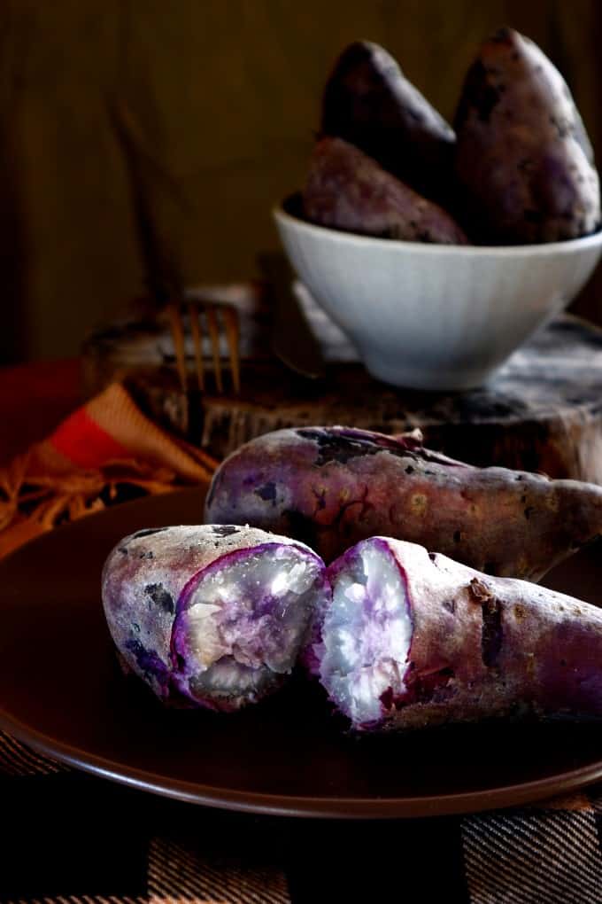 Photo of freshly cooked sweet potato