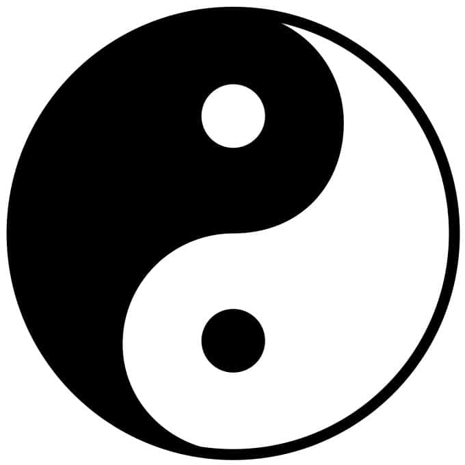 Ying yang symbol of harmony and balance, vector illustration