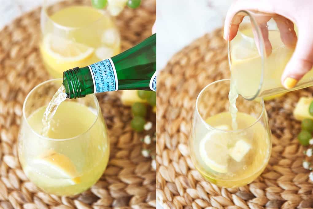 Preparing a White Grape and Pineapple Spritzer