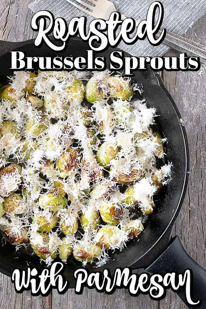 This Roasted Brussels Sprout Recipe with Parmesan is an easy side dish that will be perfect with so many meals!! #Brusselssprouts #sidedish #Parmesan