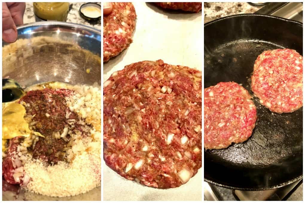 Prep of hamburg patties