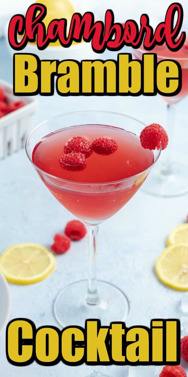 This gorgeous Chambord Bramble Cocktail is the quintessential spring libation. Such a great color and lively fresh flavors. #bramble #cocktail 