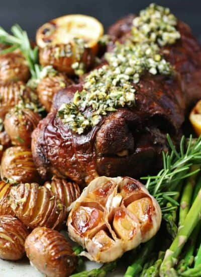 Slow Roasted Boneless Leg of Lamb -