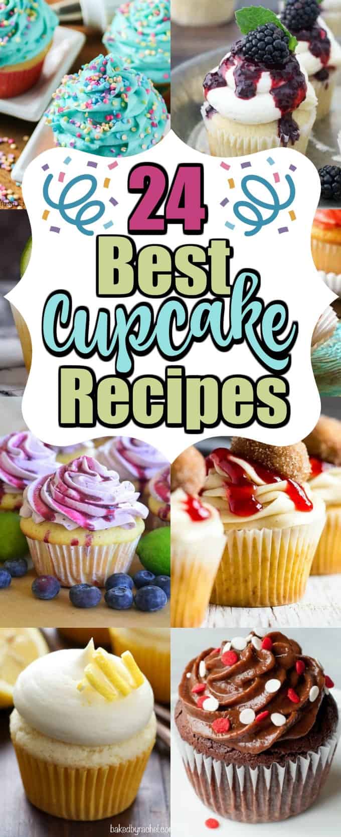 These 24 Best Cupcake Recipes are perfect for any celebration. We have lots of cupcakes topped with so many flavors it will be hard to choose!! #cupcakerecipes #cupcakes