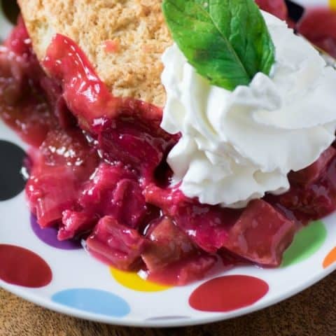 Rhubarb Strawberry Cobbler