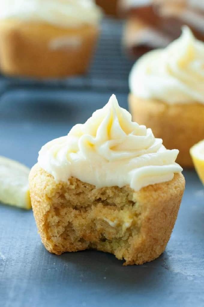 Lemon cupcakes with lemon cream cheese frosting