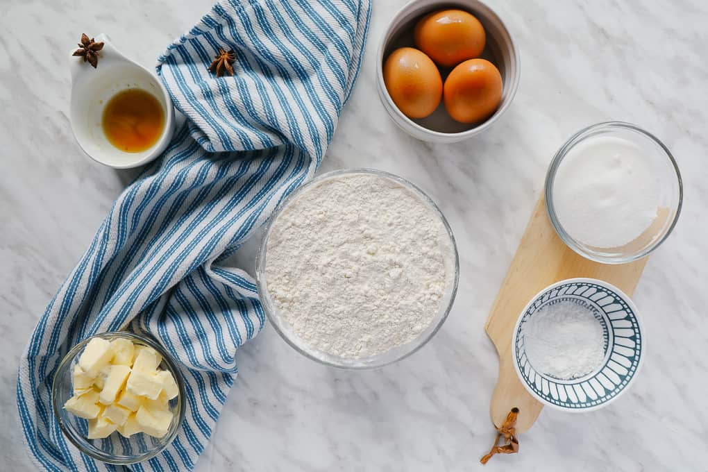 Ingredients for Italian Anise Cookies