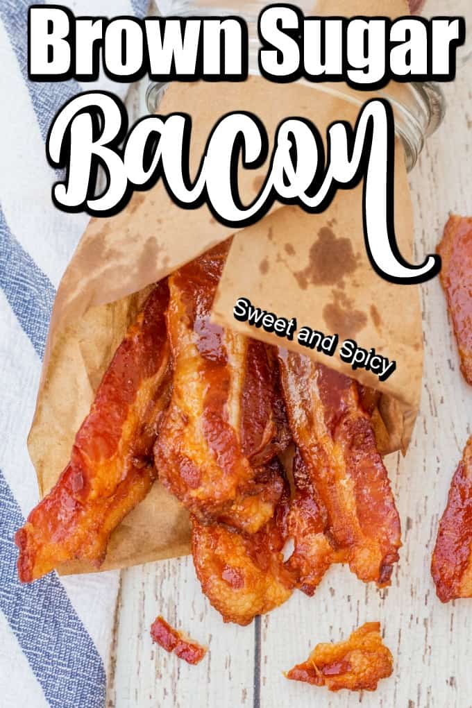 This amazing Brown Sugar Bacon will amp up your breakfast or brunch to a whole new level. We love the spicy sweetness! #brownsugarbacon #sweetandspicybacon