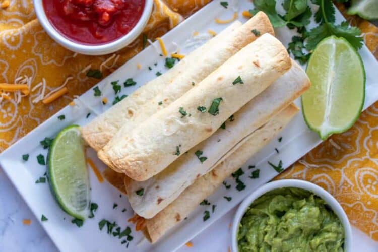 Baked Chicken Flautas (Rolled Tacos) - Noshing With the Nolands